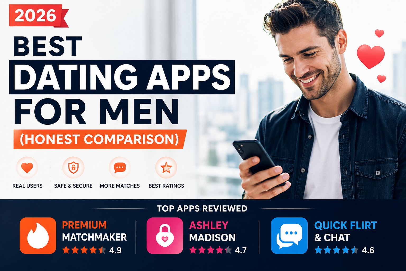 Best Dating Apps for Men in 2026 (Honest Comparison)